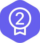 Product Hunt number 2 Product of the Day badge